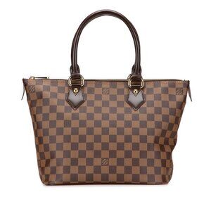 LOUIS VUITTON Authentic Brown Damier Leather Tote Bag